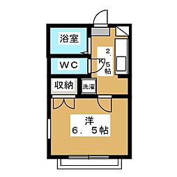 ルミナス田尻 1Kの間取図画像