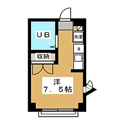 プチセントピア ワンルームの間取図画像