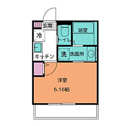 ＧＲＡＤＵＳ二和向台II 1階1Kの間取り
