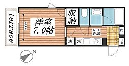 フォルス19 1Kの間取図画像
