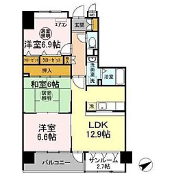Soleilhana 3SLDKの間取図画像