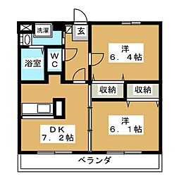 Viola 2DKの間取図画像
