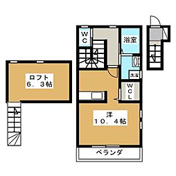 アルジェント ワンルームの間取図画像