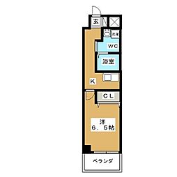 WINDWARD市川 1Kの間取図画像