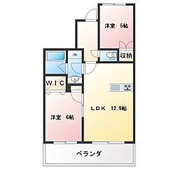 エクセレントシティ市川ステーシア 2LDKの間取図画像