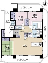 セ・ラ・ヴィ大塚台壱号館 3LDKの間取図画像