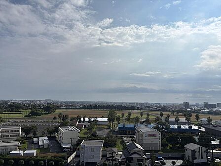 東側バルコニーからの景色です。