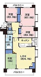 グリーンヒル宮崎駅前 4LDKの間取図画像