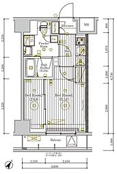 ミライズ新小岩マーロ 5階2Kの間取り