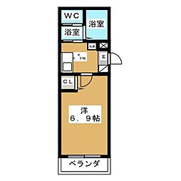 グリシーナ新小岩 1階1Kの間取り