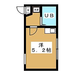 スリージェ平井 ワンルームの間取図画像