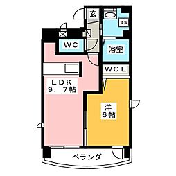 フェイムイッサ 1LDKの間取図画像