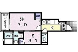 グランディール 1SKの間取図画像