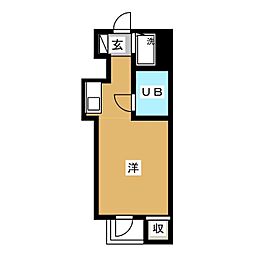TOP新小岩No1 ワンルームの間取図画像