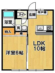 リオメゾン 1LDKの間取図画像