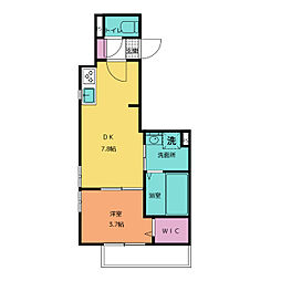 ヴランドール船橋本町 3階1DKの間取り