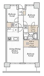 コンフォート津田沼弐番館 3LDKの間取図画像