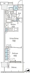 スカイグランデ津田沼 1LDKの間取図画像