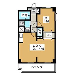 ラ・フォレ薬円台 1LDKの間取図画像