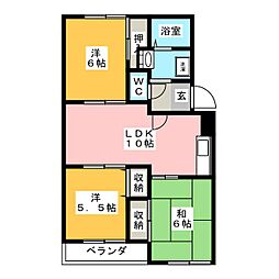 サンモール・オガワ 3LDKの間取図画像
