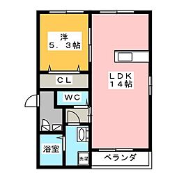 ステラカーサ 1LDKの間取図画像