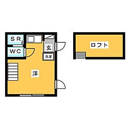 ホットハウス小岩 ワンルームの間取図画像
