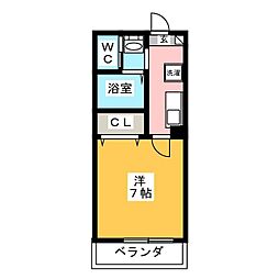 リブフラット小岩 1Kの間取図画像