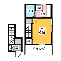 メゾンド小岩 1Kの間取図画像