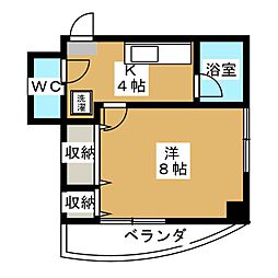 マリーナタカケンビルNo6 1Kの間取図画像