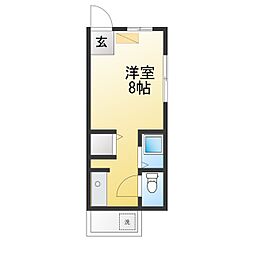 ヴィラ・ウィステリア ワンルームの間取図画像