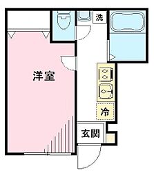 アルトゥーラ 1Kの間取図画像