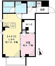 スマート・グラン荻窪 1LDKの間取図画像