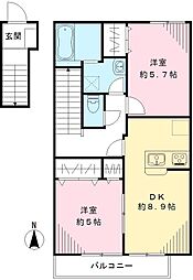 くぬぎハイツ 2階