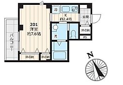 メゾンパルク 1Kの間取図画像