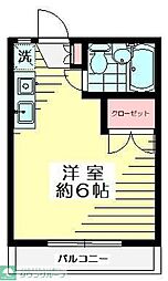 西武新宿線 井荻駅 徒歩15分の賃貸アパート 2階ワンルームの間取り