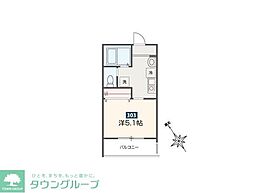 JR武蔵野線 新座駅 徒歩14分の賃貸アパート 3階1Kの間取り