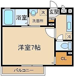西武新宿線 田無駅 徒歩7分の賃貸アパート 2階1Kの間取り