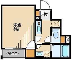 西武新宿線 西武柳沢駅 徒歩19分の賃貸アパート 1階1Kの間取り