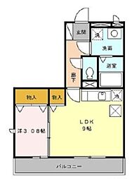 東武東上線 和光市駅 徒歩5分の賃貸アパート 1階1LDKの間取り