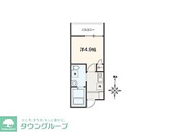 JR武蔵野線 新秋津駅 徒歩8分の賃貸アパート 1階1Kの間取り