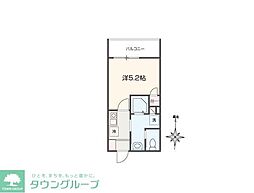 JR武蔵野線 新秋津駅 徒歩8分の賃貸アパート 2階1Kの間取り
