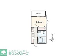 JR武蔵野線 新秋津駅 徒歩8分の賃貸アパート 3階1Kの間取り