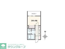 JR武蔵野線 新秋津駅 徒歩8分の賃貸アパート 3階1Kの間取り