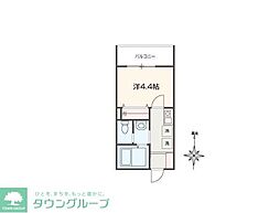 JR武蔵野線 新秋津駅 徒歩8分の賃貸アパート 3階1Kの間取り