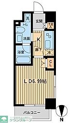 西武新宿線 西武柳沢駅 徒歩4分の賃貸マンション 4階1Kの間取り