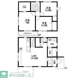 西武新宿線 西武柳沢駅 徒歩16分の賃貸一戸建て 1階3LDKの間取り