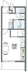 レオパレス麦の穂 1Kの間取図画像