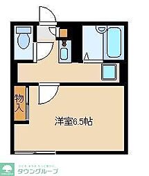 西武新宿線 東村山駅 徒歩12分の賃貸アパート 2階1Kの間取り