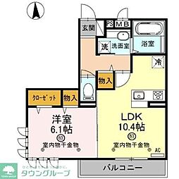 ヴィラグランデ 1LDKの間取図画像