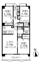 コンフォートヴィラ 3LDKの間取図画像